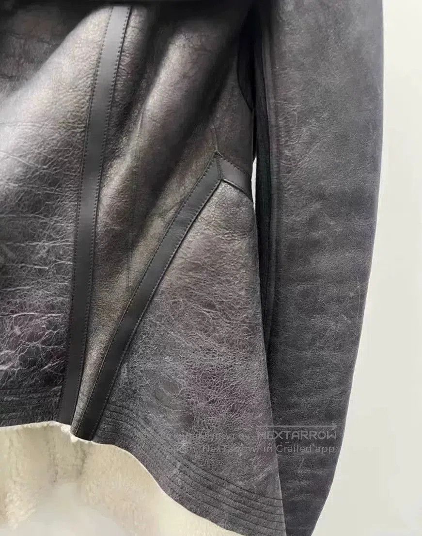 Rick Owens Rick Owens Women's Leather Jacket. Size S / US 4 / IT 40 - 6 Thumbnail