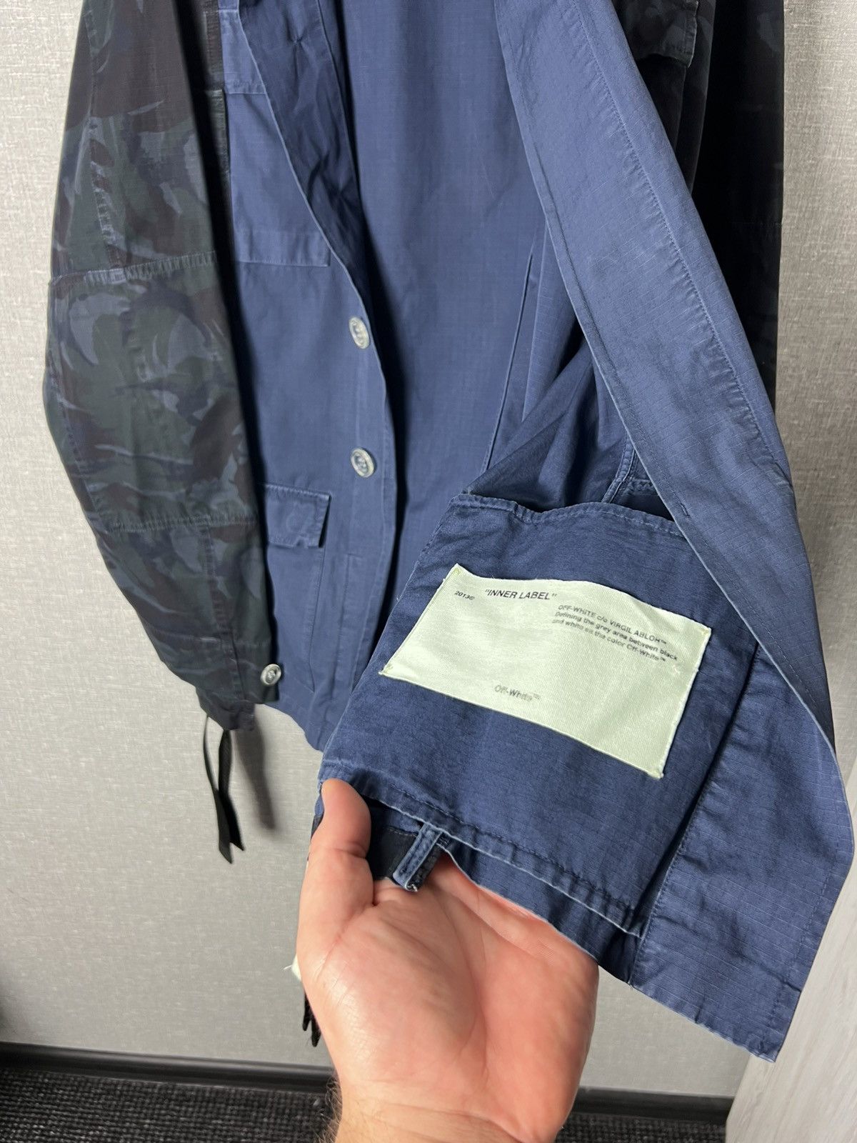 Off-White Off White Camo Sleeve Field Jacket Arrows Print Virgil Abloh Size US XL / EU 56 / 4 - 23 Thumbnail