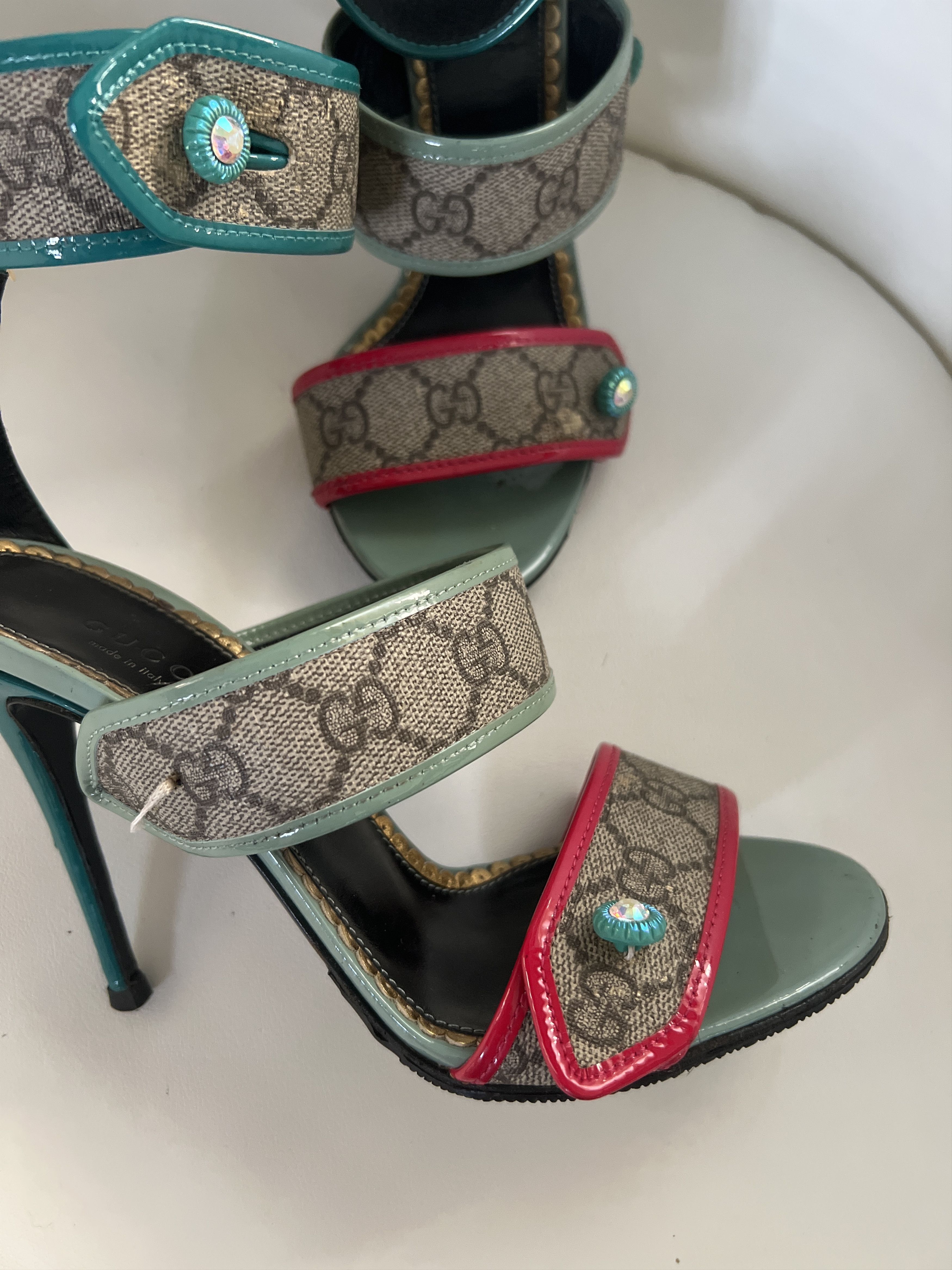 Gucci Gucci Monogram Sandals Size US 7 / IT 37 - 5 Thumbnail