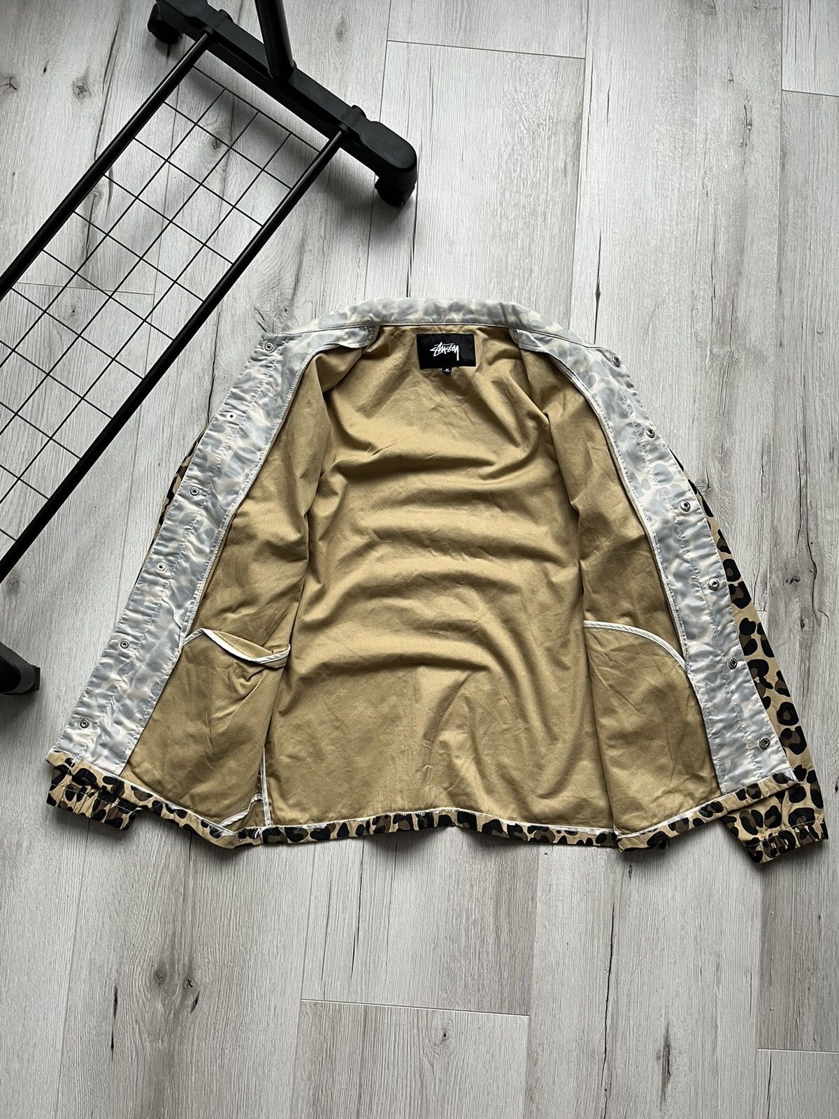 Stussy × Vintage Stussy Big Logo Rare Cheetah Leopard Camo Work Jacket Coach Size US M / EU 48-50 / 2 - 12 Thumbnail