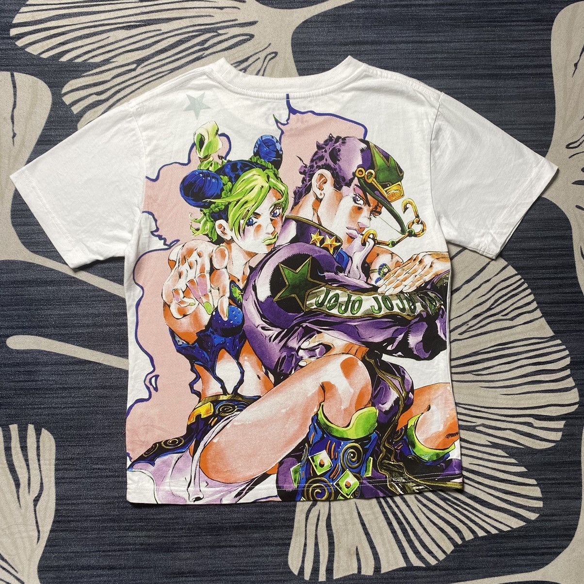 image of Anima Jojo Bizarre Adventure Exhibition Anime in White, Men's (Size Small)