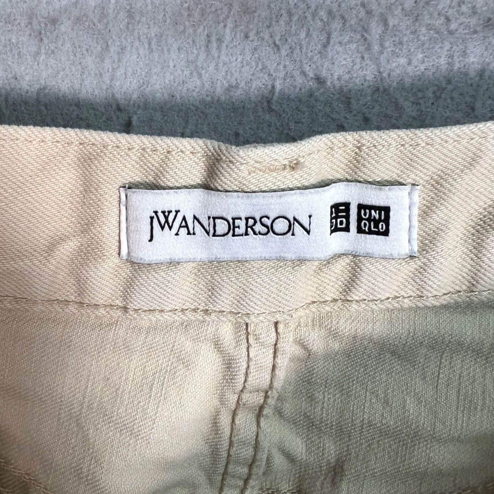 Uniqlo Jw Anderson x Uniqlo Womens Jeans Beige High-Waisted Straight-Leg 28 Denim Cotton 5-Pocket Regular Inseam 26 Vintage No Mens Womens Size 28" / US 6 / IT 42 - 3 Thumbnail