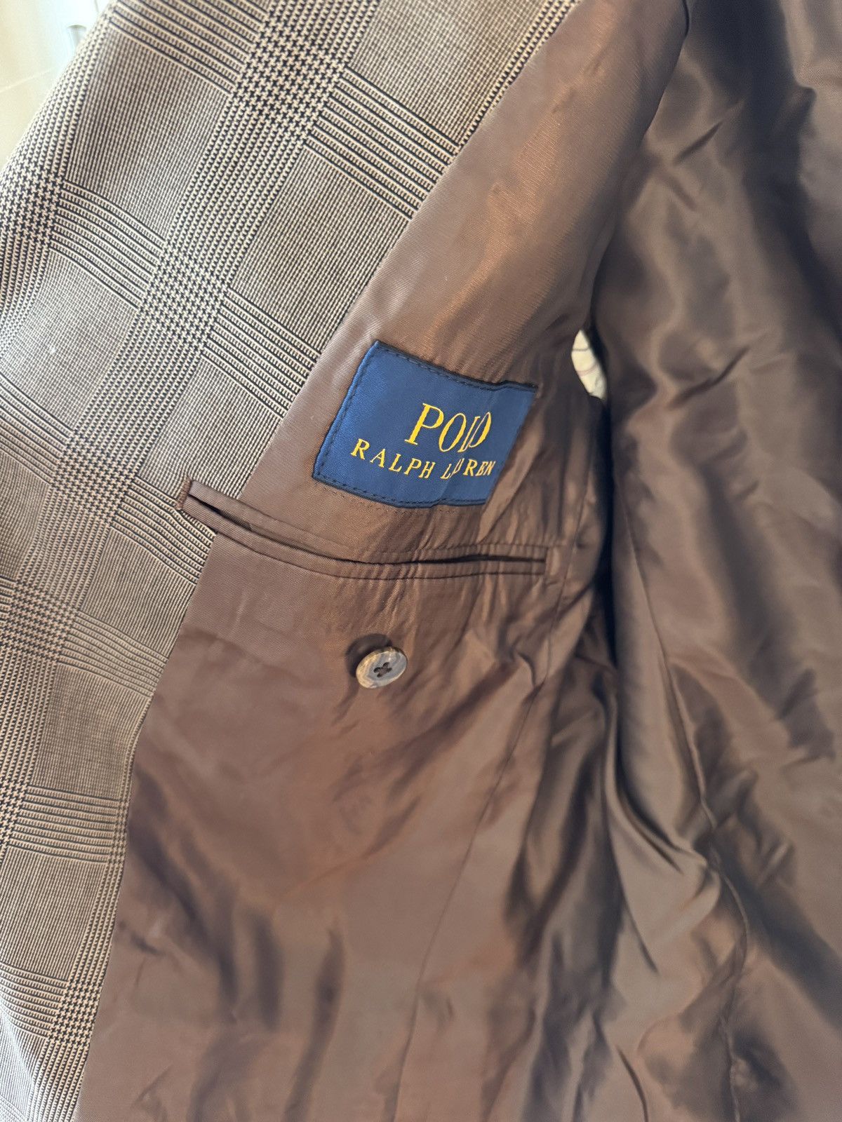 Polo Ralph Lauren Polo Ralph Lauren 40R Brown/Tan Check Sports Jacket Size 40R - 2 Thumbnail
