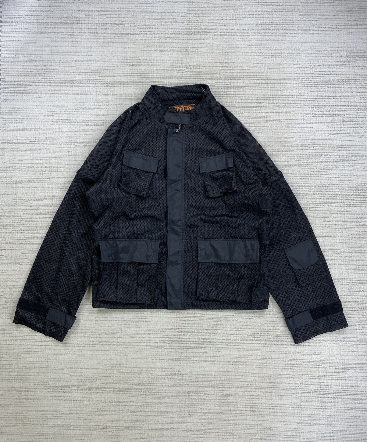 Vintage Outlow Design By Corin Multipocket Mesh Biker Jacket