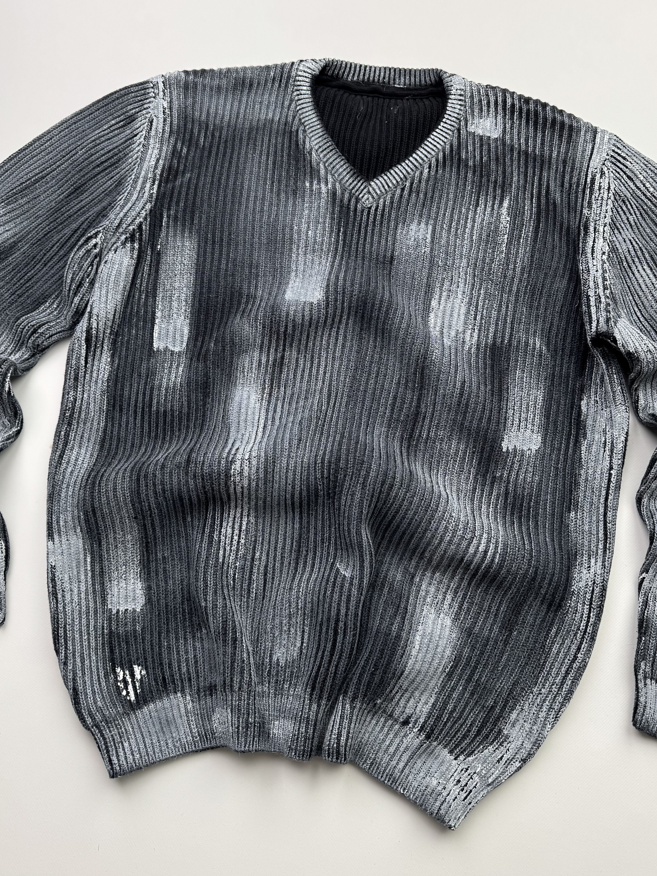 Vintage Vintage Faded Ribbed Sweater B338(V172)E2 Size US L / EU 52-54 / 3 - 4 Thumbnail