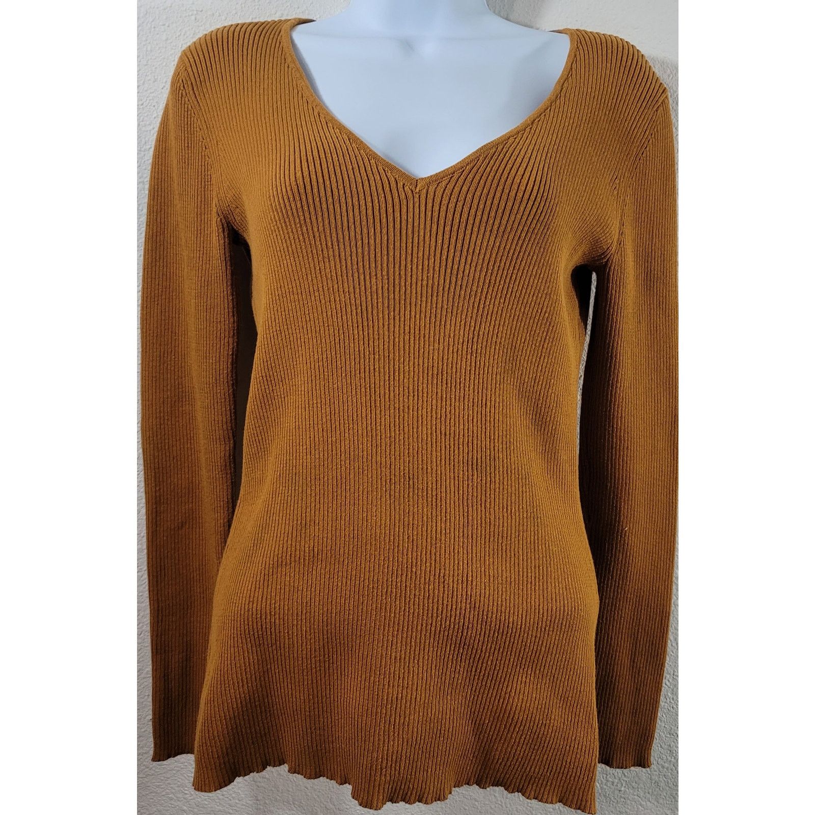 Other Boston Proper Brown Orange Ribbed Long Sleeve Sweater Top M Size M / US 6-8 / IT 42-44 - 1 Thumbnail