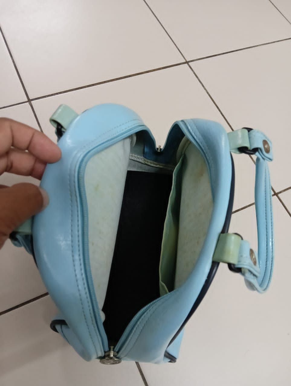 Puma × Vintage 🔥Vintage 80s Puma Leather Logo Handle Bag Size ONE SIZE - 4 Thumbnail