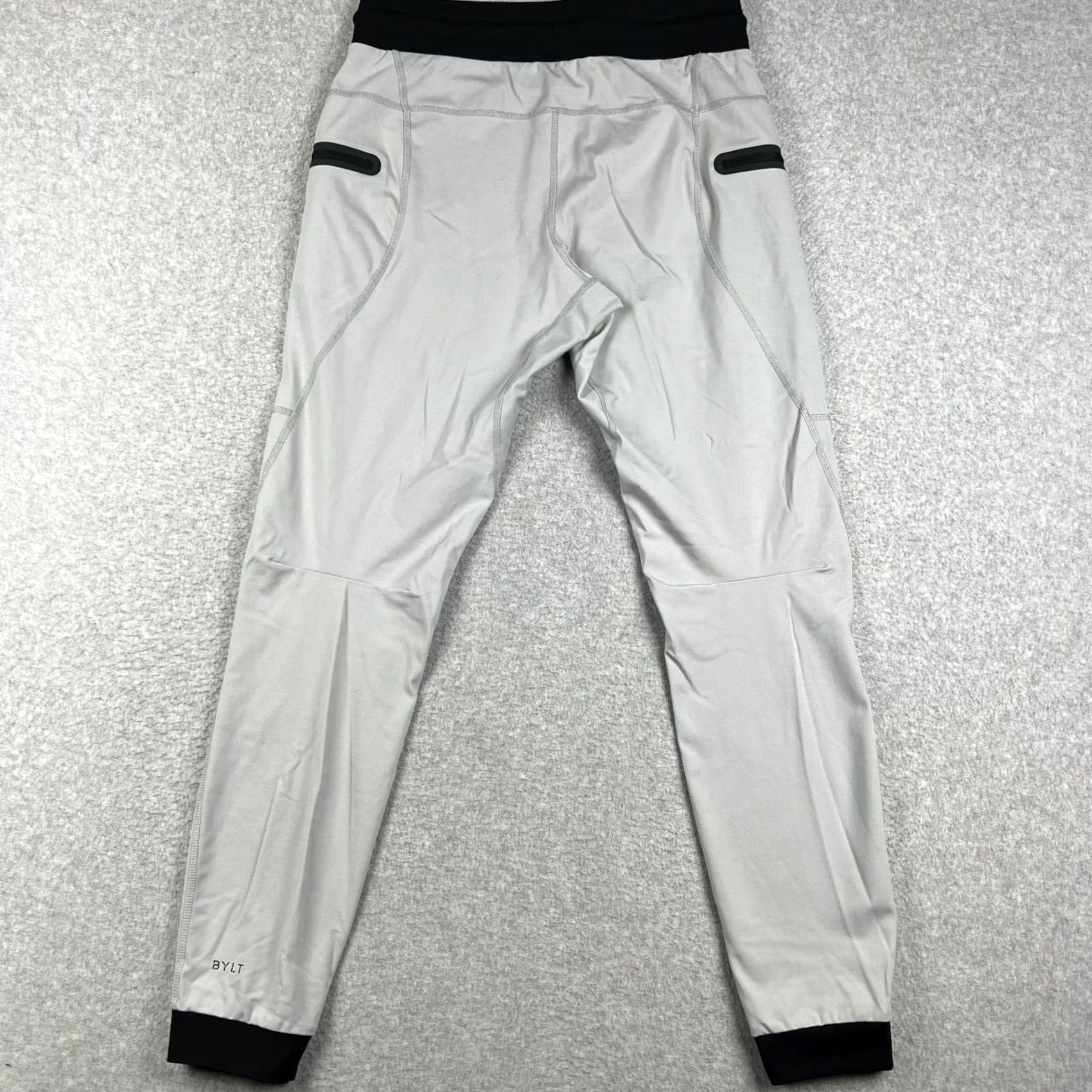 Vintage BYLT Premium Jogger Sweatpants Drawstring Stretch Performance Medium Mens Grey Size US 31 - 2 Thumbnail