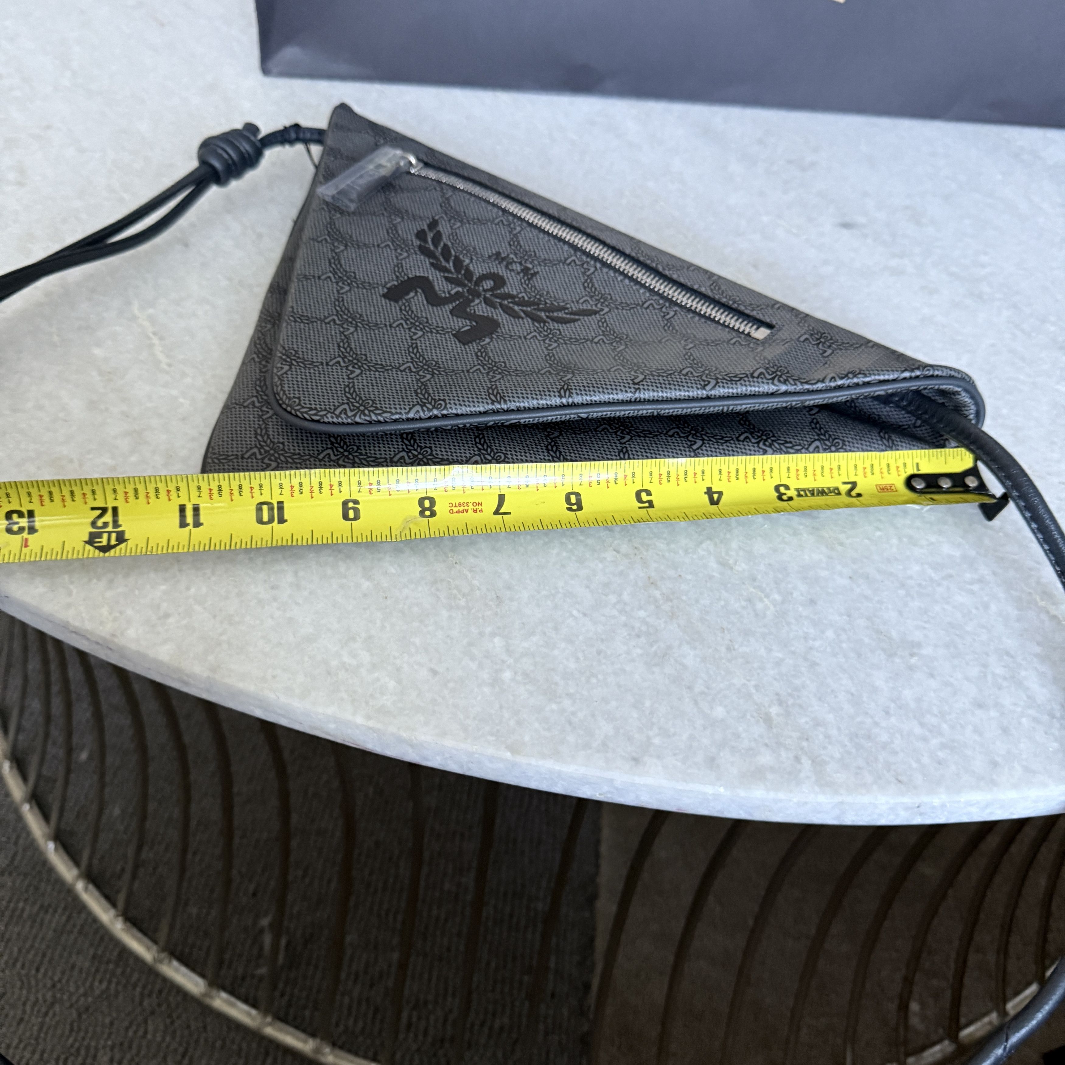 MCM MCM Gray Canvas and leather Triangle Shoulder Bag Size ONE SIZE - 6 Thumbnail