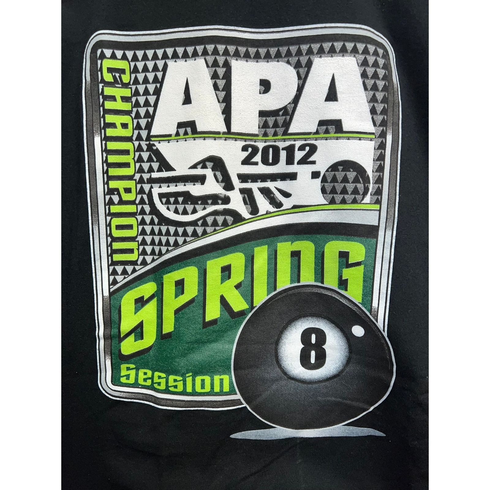 Gildan APA Champion Shirt 8 Ball Pool 2012 Spring Black Tee XL Size US XL / EU 56 / 4 - 6 Thumbnail