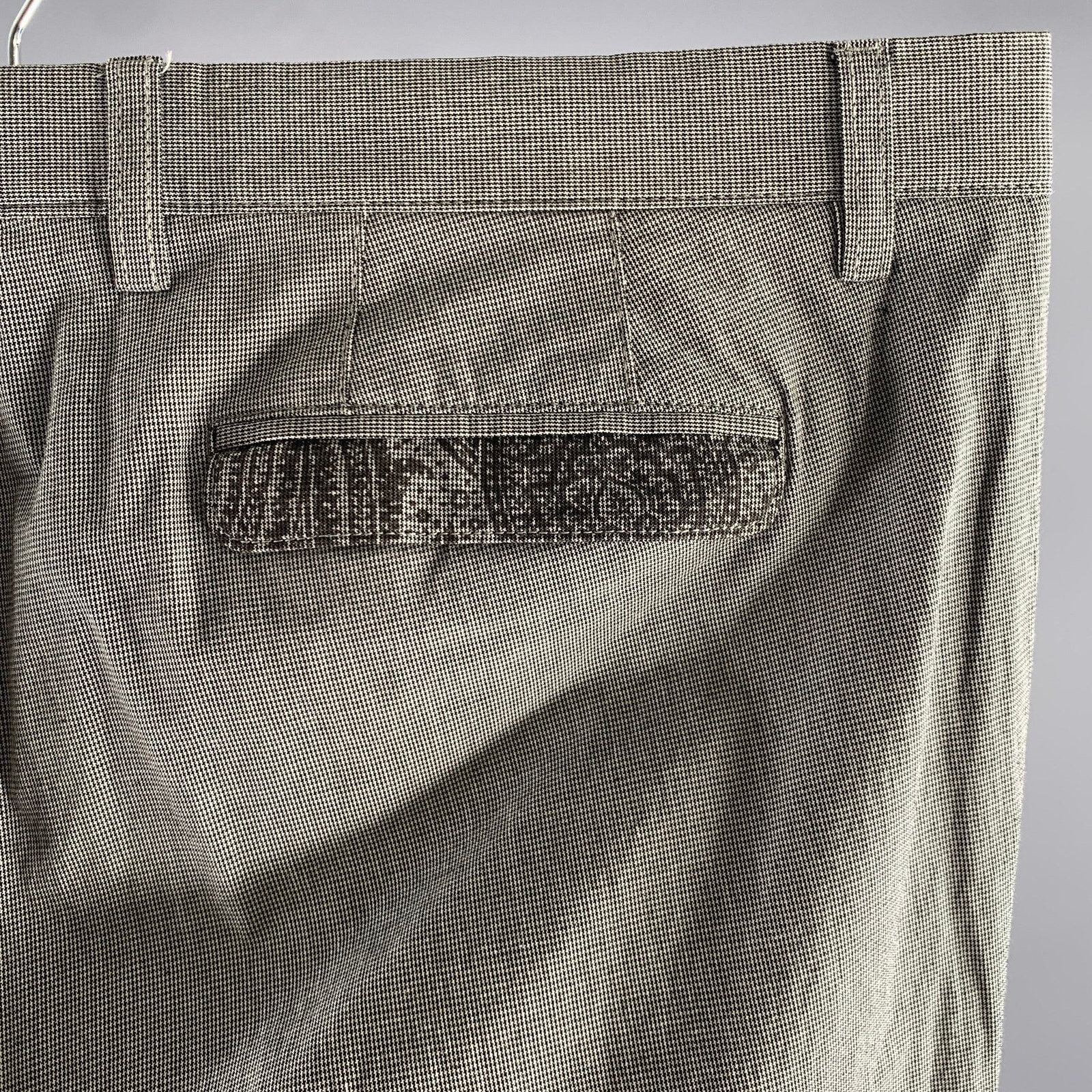 Etro ETRO Size 38 Black White Houndstooth Flat Front Dress Pants Size US 38 / EU 54 - 2 Thumbnail