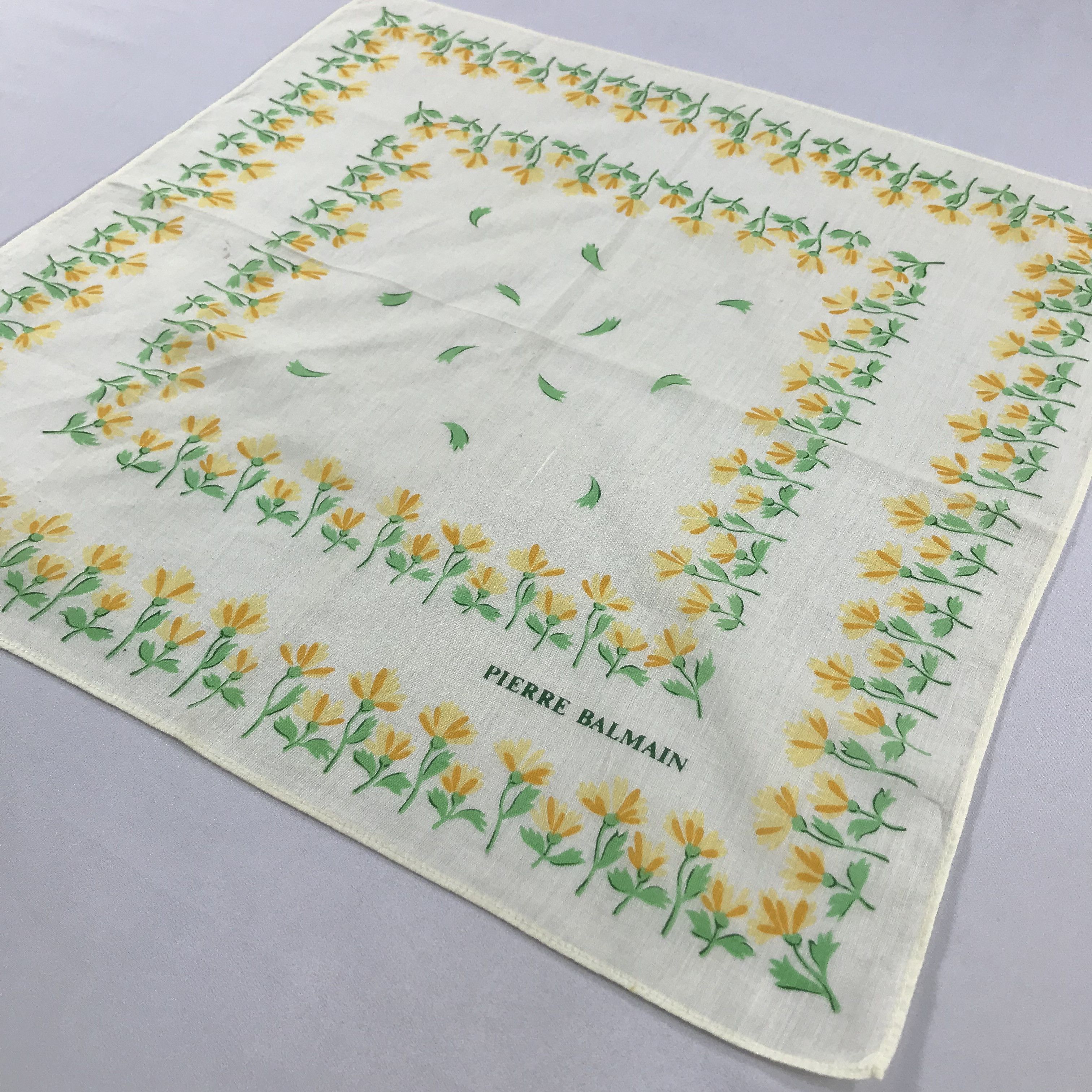 Pierre Balmain × Vintage Pierre Balmain Bandana / Handkerchief / Neckerchief - S2464 Size ONE SIZE - 2 Thumbnail
