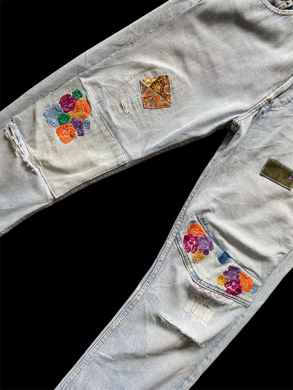 Atelier & Repairs × Levi's × Vintage Vintage Levi's 501 Patchwork Denim Jeans Reworked 31x30 Size US 28 / EU 44 - 2 Thumbnail