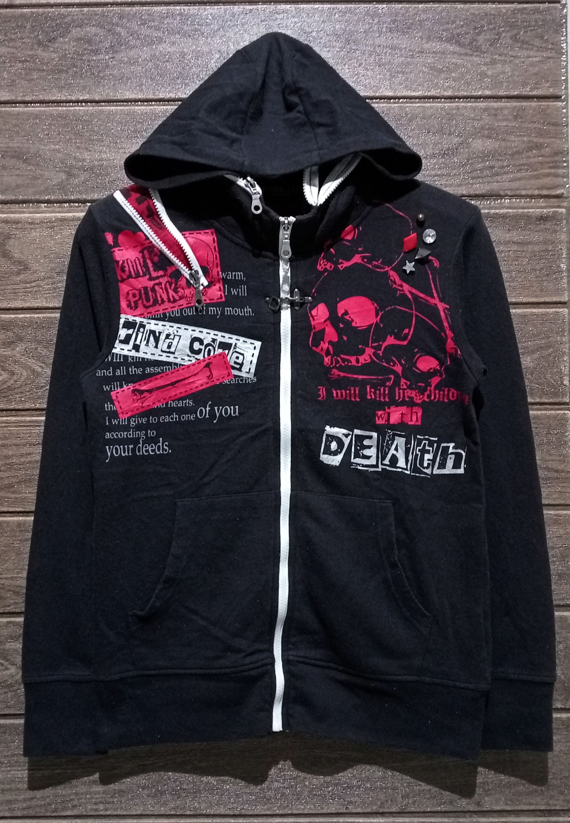 Japanese Brand Vintage Under Level Gothic Punk Pullover Hoodie Size US M / EU 48-50 / 2 - 1 Thumbnail