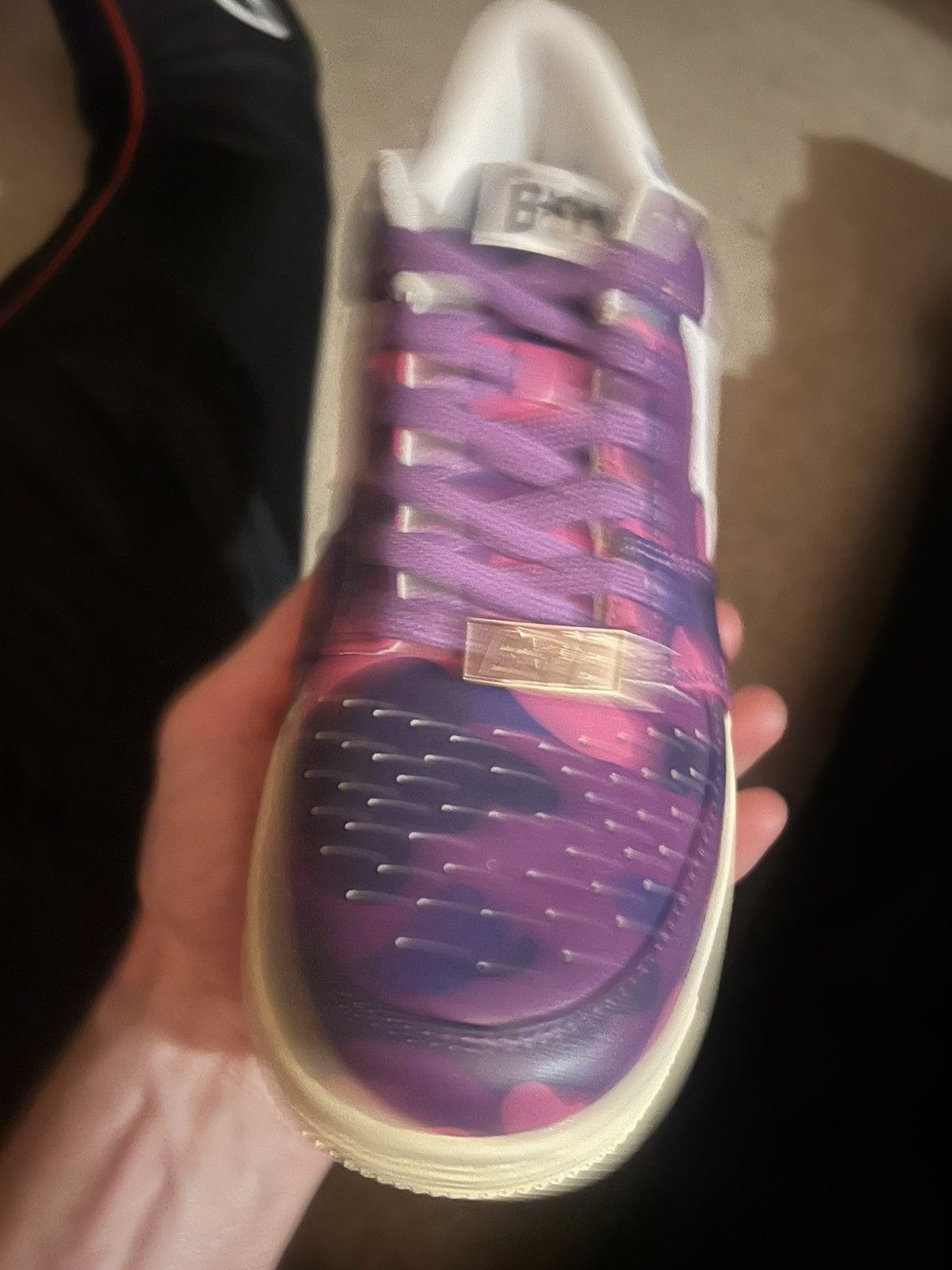 Bape A bathing ape Bape Bapesta purple camo sneakers size 10 Size US 10 / EU 43 - 2 Thumbnail
