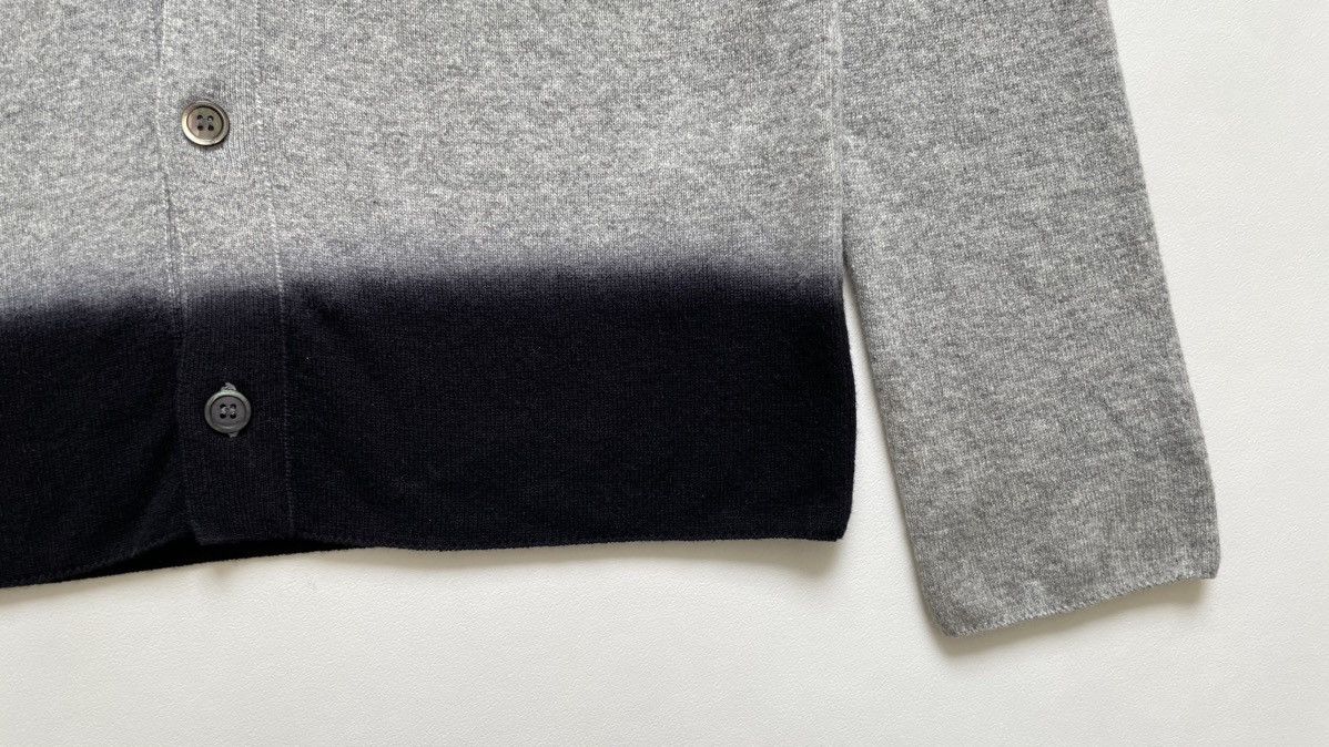 Comme des Garcons Gray / Black Dip Dyed Hem Cardigan Size US M / EU 48-50 / 2 - 8 Thumbnail