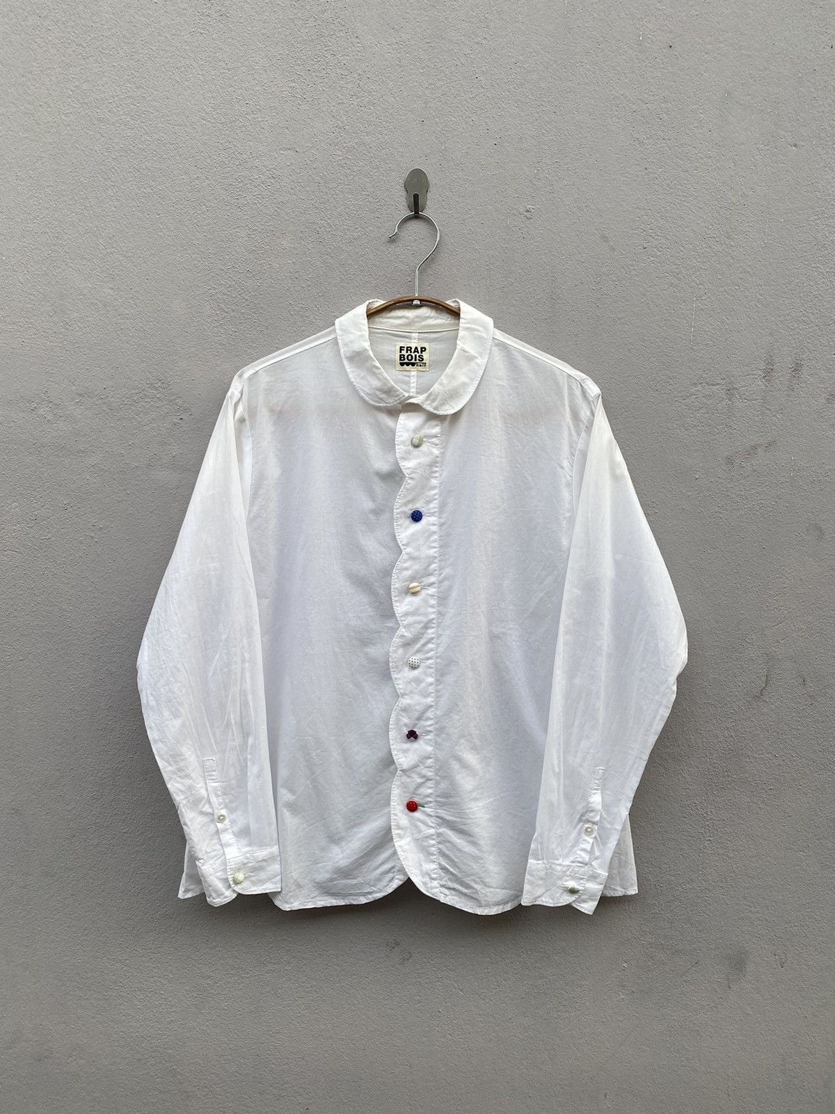 Frapbois Frapbois Half Multicolor Buttons Ups White Shirt Size M / US 6-8 / IT 42-44 - 1 Thumbnail