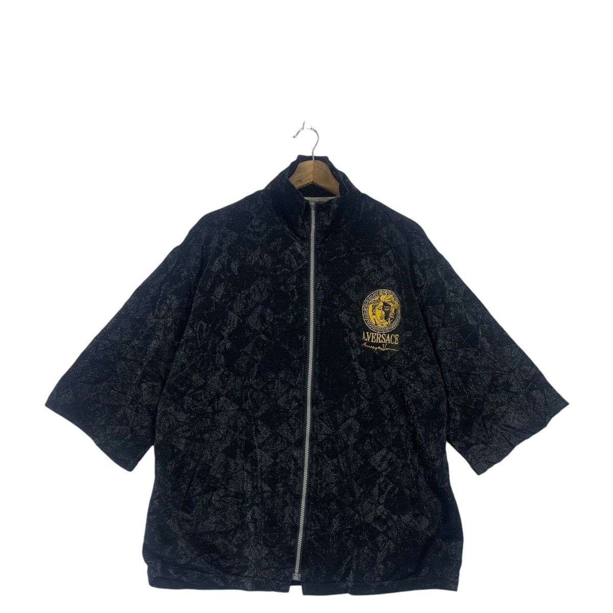 Vintage Vintage ALFREDO VERSACE ITALY Medusa Jacket Fleece Size M / US 6-8 / IT 42-44 - 1 Thumbnail