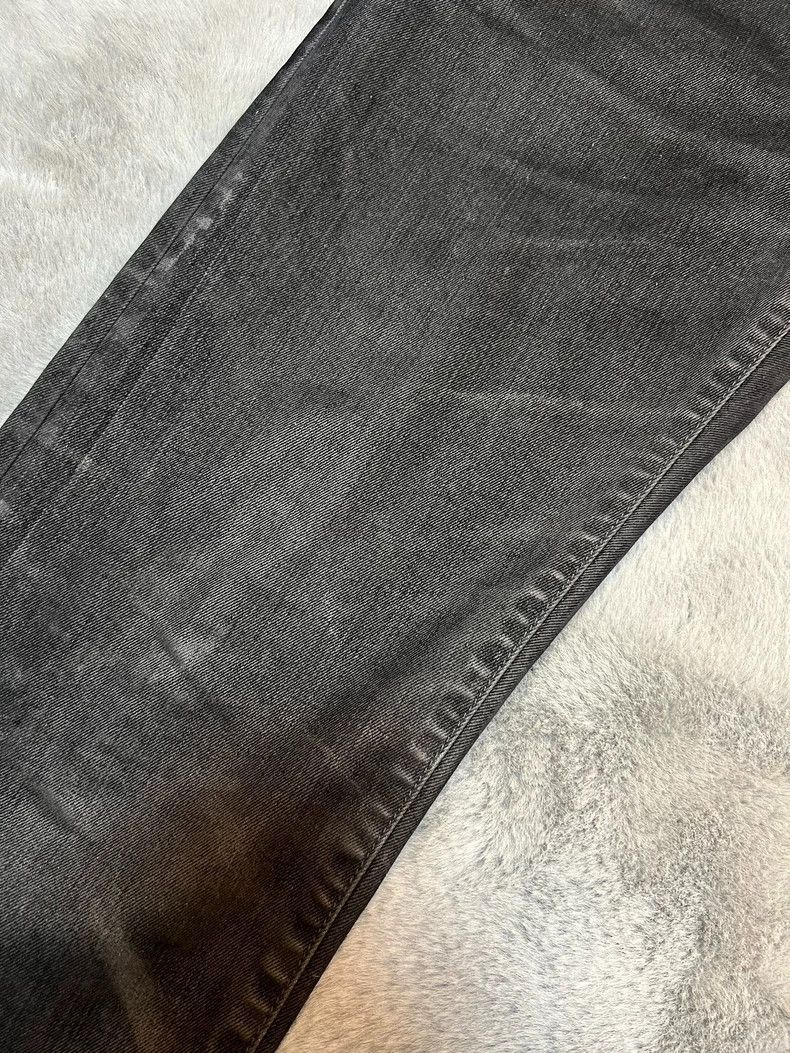 Saint Laurent Paris Saint Laurent Paris Fall/Winter 20 Black Flocked Wax-Brush Size US 29 - 7 Thumbnail