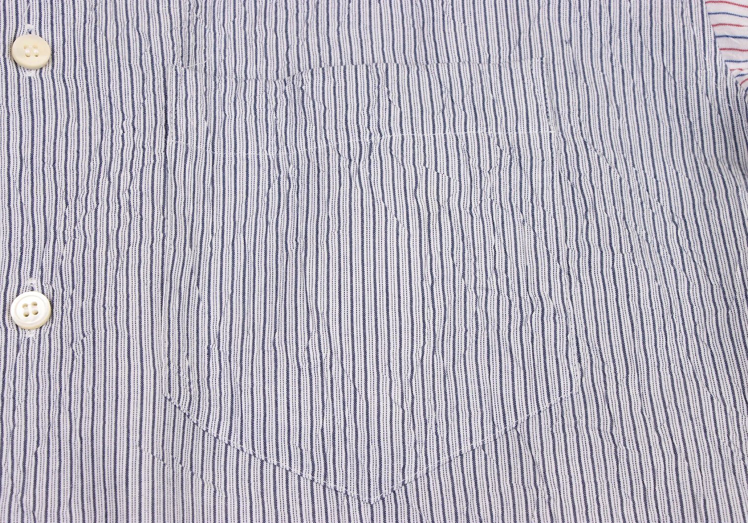 Issey Miyake Stripe Long Sleeve Shirt in Navy and White Size US M / EU 48-50 / 2 - 5 Thumbnail
