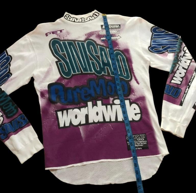 Other 1989 Vintage Sinisalo worldwide Racing motocross jersey Size US M / EU 48-50 / 2 - 8 Thumbnail