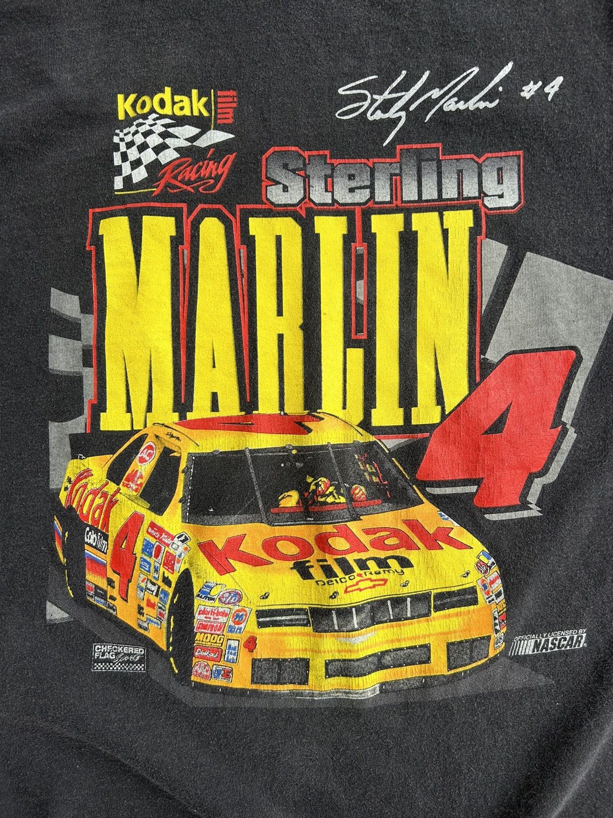 NASCAR × Tultex × Vintage Vintage 1995 tultex sterling marlin Kodak Racing NASCAR tee Size US XL / EU 56 / 4 - 3 Thumbnail