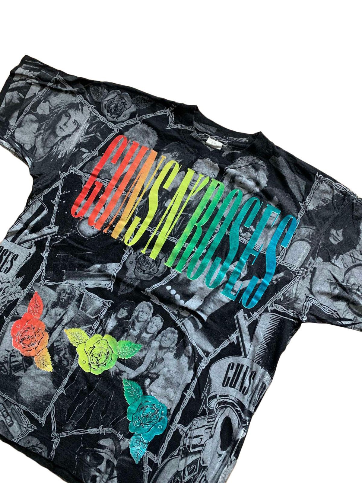 Band Tees × Guns N' Roses × Vintage Guns N Roses 90’s T-Shirt Vintage All Over Print Tee AOP Size US L / EU 52-54 / 3 - 2 Thumbnail