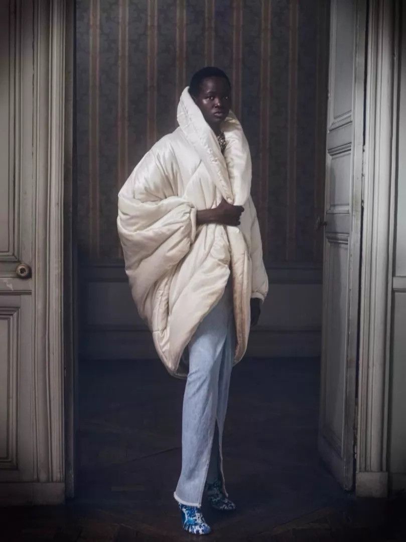 Dries Van Noten DVN Rare Ivory Shiny Batwing Cocoon Cotton Coat S Size S / US 4 / IT 40 - 9 Thumbnail