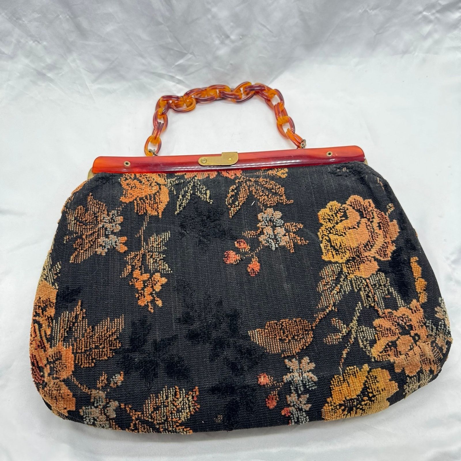 NBDN Nobrandedon VTG tapestry and lucite carpet bag Size ONE SIZE - 4 Thumbnail