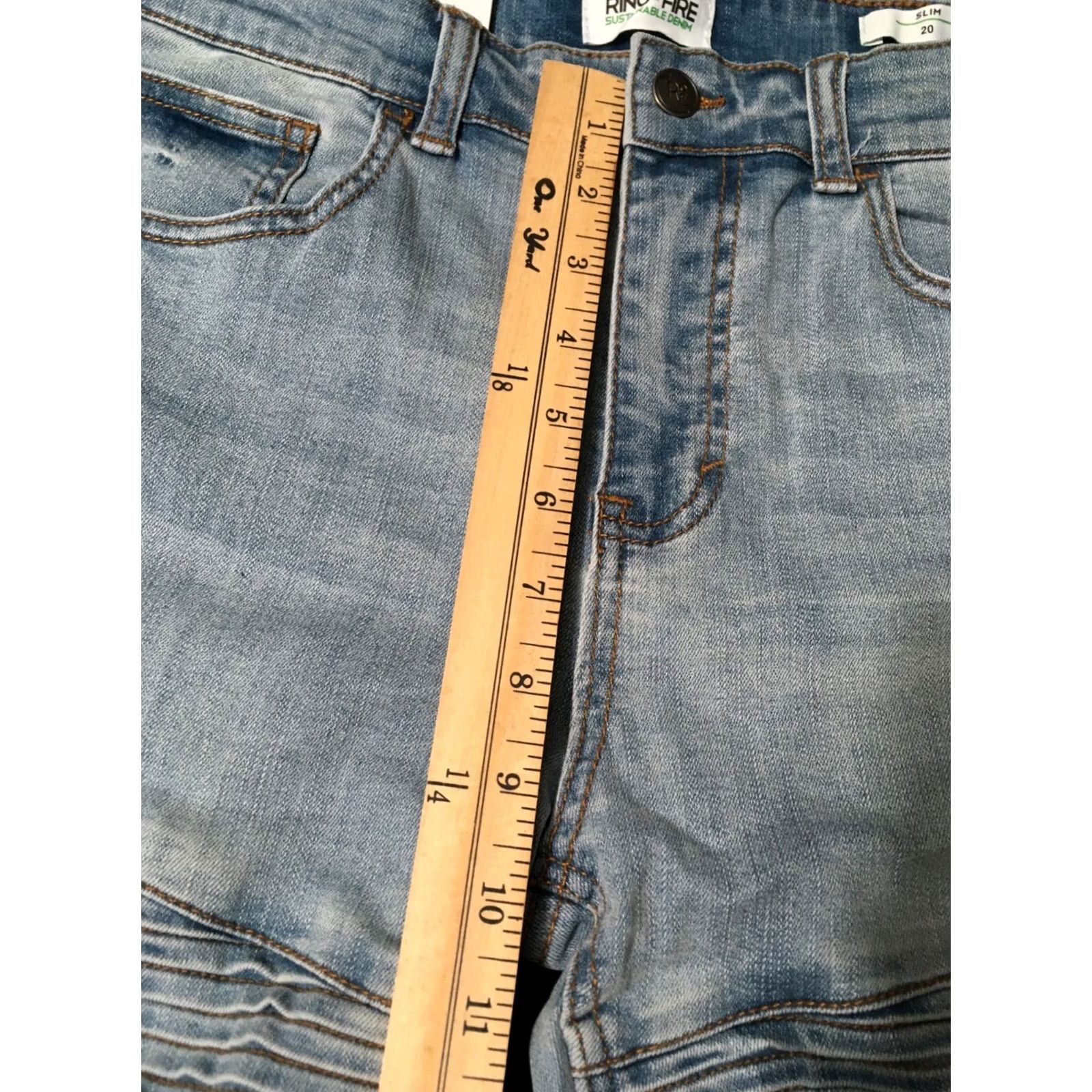Ring Of Fire Ring of Fire Jeans Slim Straight 30 Light Blue Denim Cotton Spandex 5-Pocket Mens Modern Vintage? No, Vintage: N/A Size US 30 / EU 46 - 3 Thumbnail