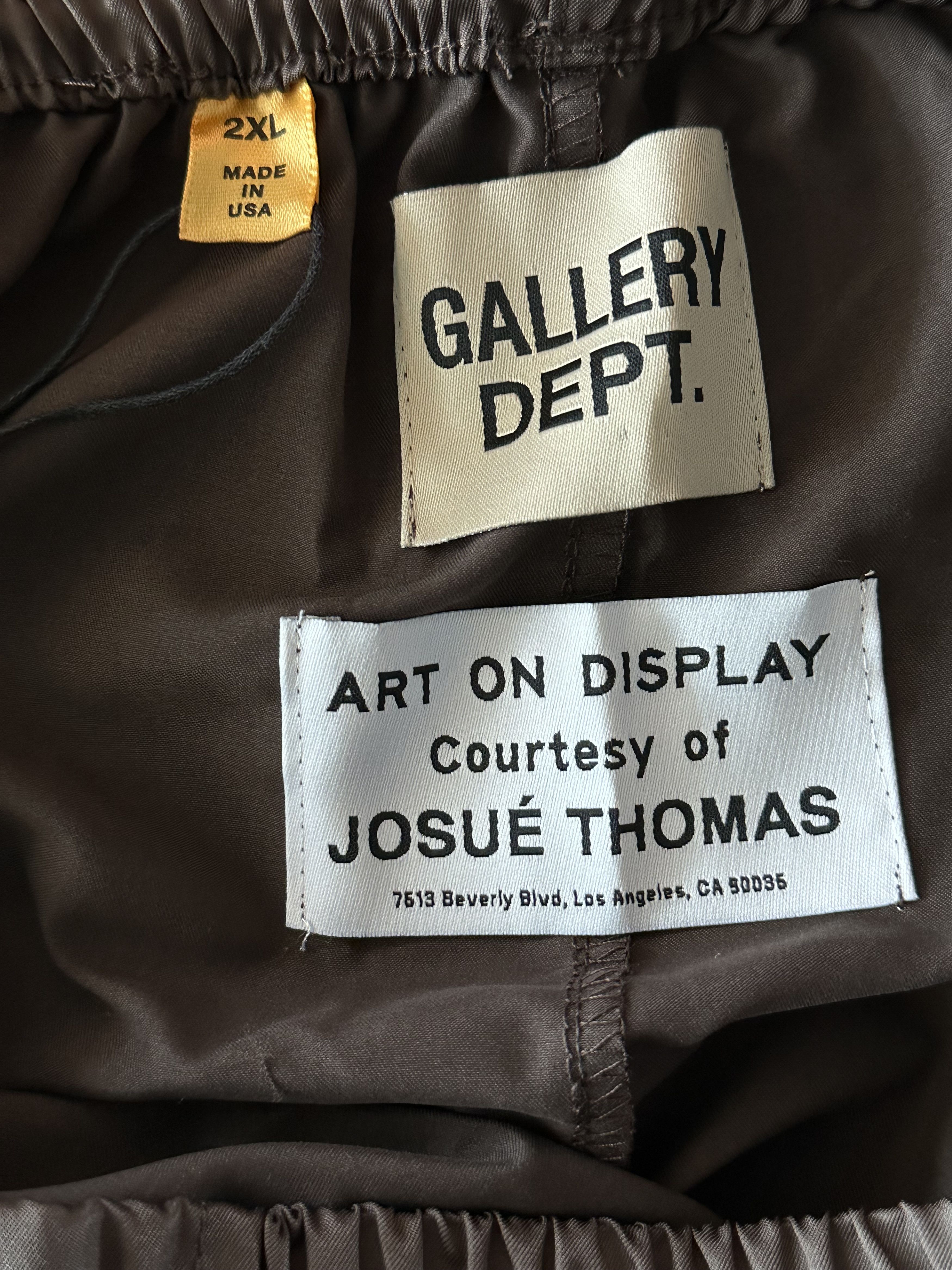 Gallery Dept. Gallery Dept Brown & White Embroidered Logo Zuma Shorts Size US 38 / EU 54 - 3 Thumbnail