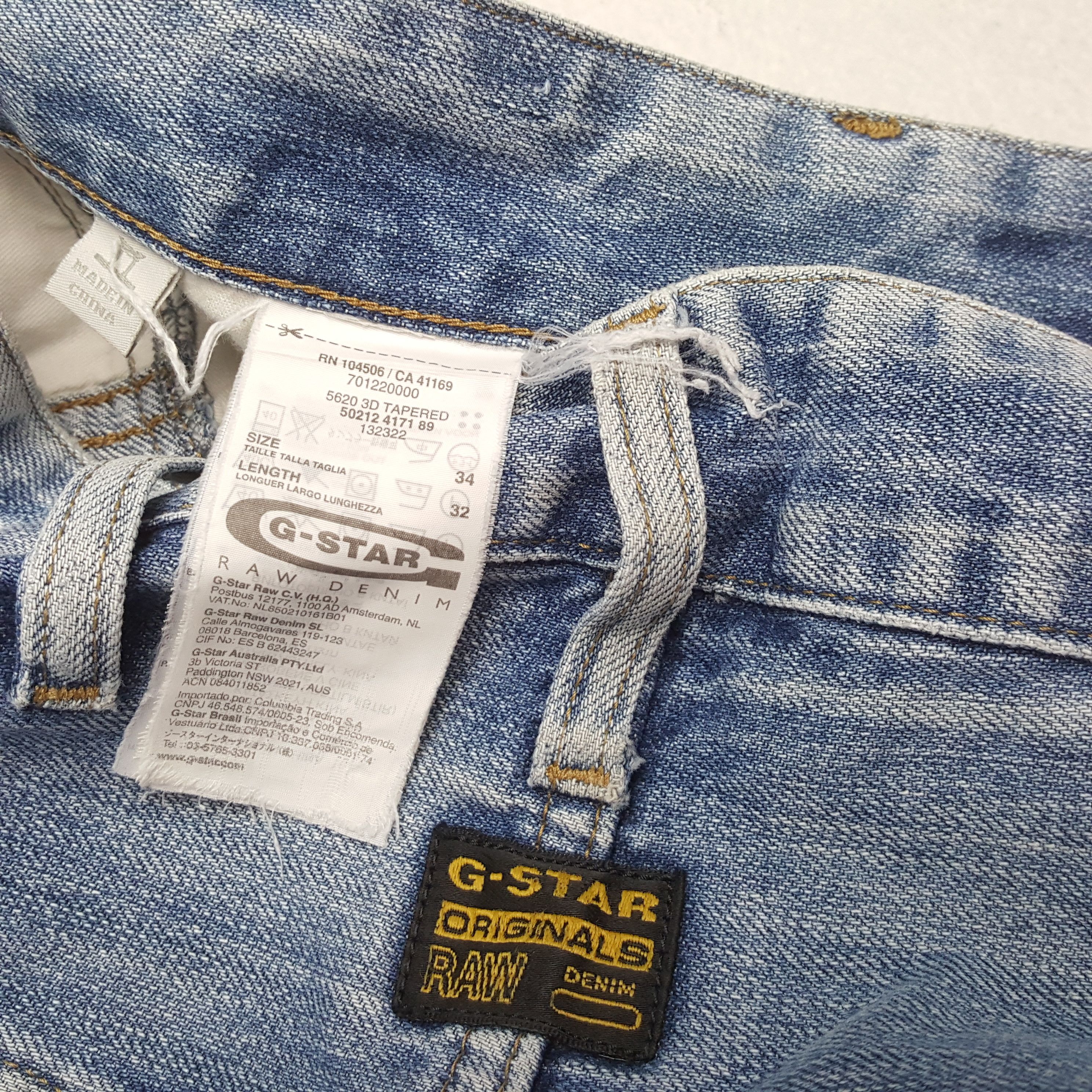 G-Star × Vintage G-STAR RAW Nice Design Riders Style Jeans Size US 34 / EU 50 - 14 Thumbnail