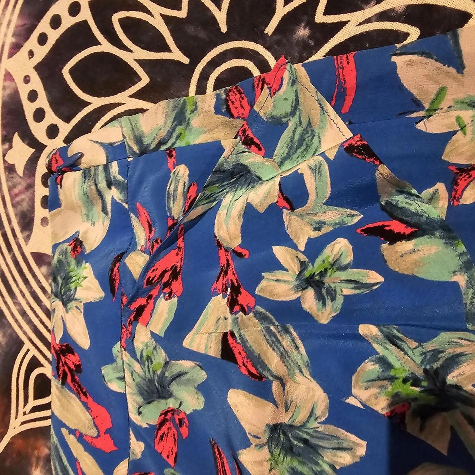 Designer Nanette Lepore Women's Pink and Blue Skirt Size 27" / US 4 / IT 40 - 7 Thumbnail