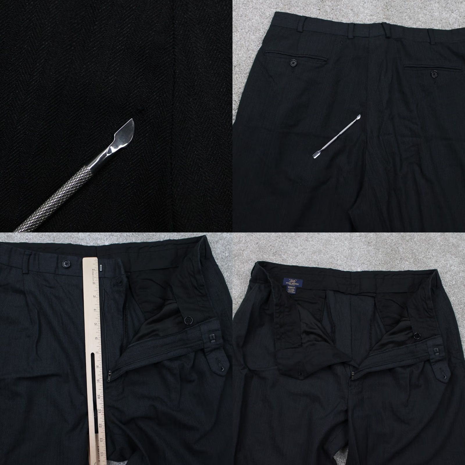 Brooks Brothers Brooks Brothers Dress Pants Mens 40x31 Black Wool Pleated Cuffed Straight Rise 346 Dress Pants Regular Size Type Pants Mens Black Brooks Brothers Size US 40 / EU 56 - 8 Thumbnail