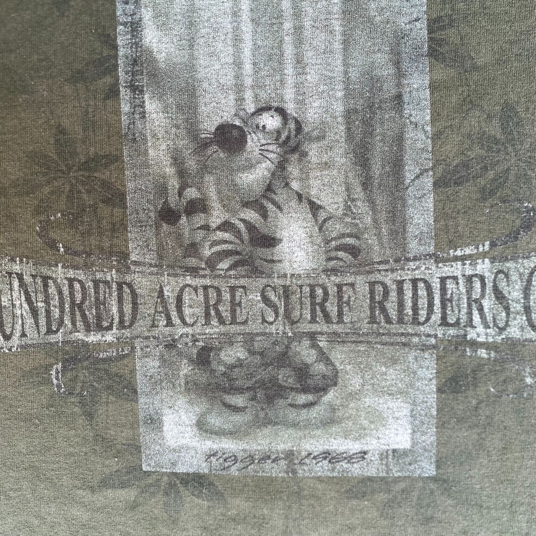 Disney Vintage Y2K Tigger Surf Club T-Shirt Olive Green Sun Faded Size US XXL / EU 58 / 5 - 3 Thumbnail