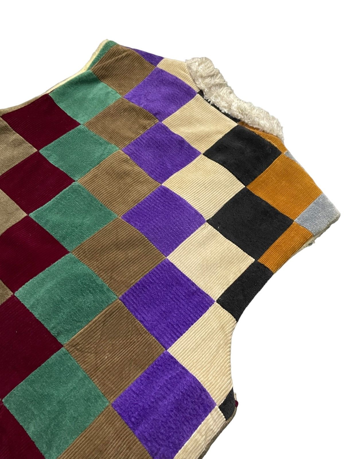 Designer × If Six Was Nine × Japanese Brand Vtg New Look Japan Corduroy Patchwork Hippie Sherpa Fur Vest Size US M / EU 48-50 / 2 - 11 Thumbnail