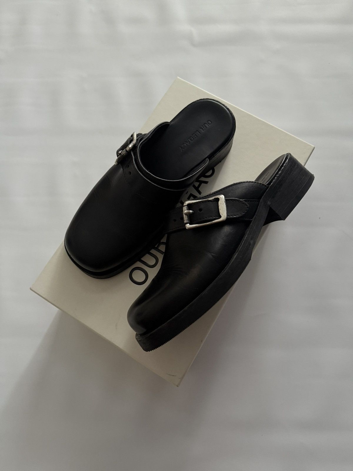 Our Legacy Camion Mule Black Leather