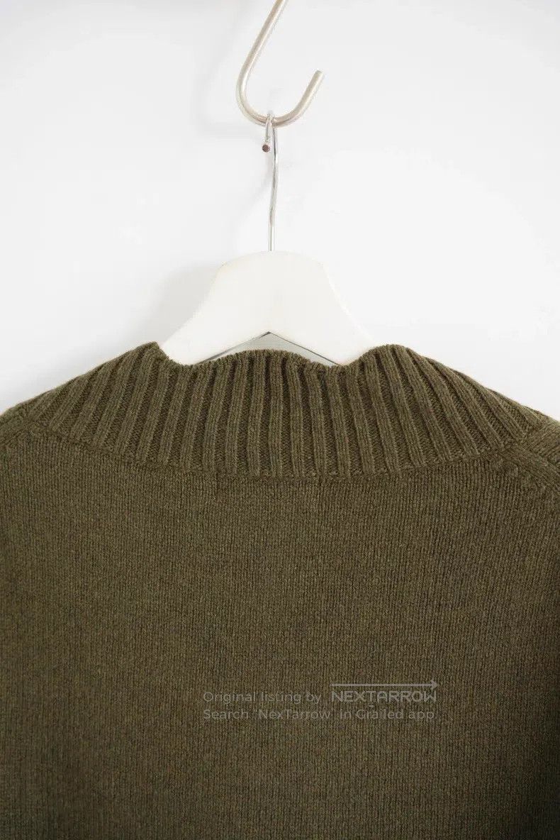 Yohji Yamamoto YOHJI YAMAMOTO Wave Collar Olive Green Sweater Size US L / EU 52-54 / 3 - 4 Thumbnail