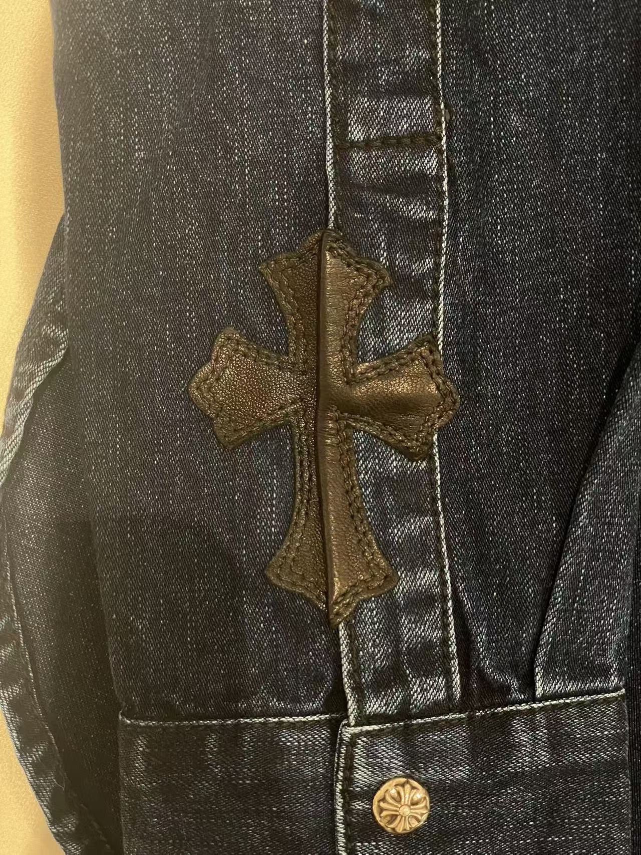 Chrome Hearts Chrome Hearts Women Cross Patch Denim Shirt Size US L / EU 52-54 / 3 - 3 Thumbnail