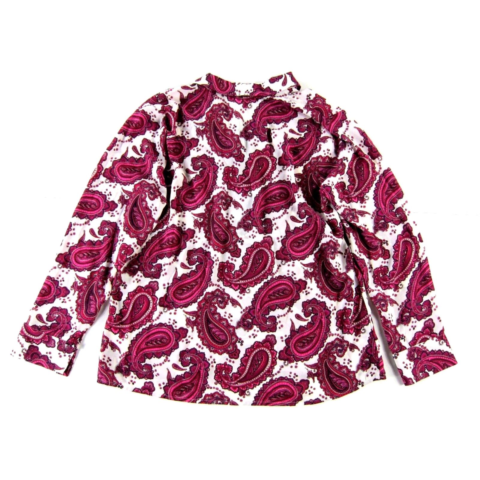 Express NWT EXPRESS Pink White Black Paisley Floral V-Neck Collar Long Sleeve Blouse L Size L / US 10 / IT 46 - 2 Thumbnail