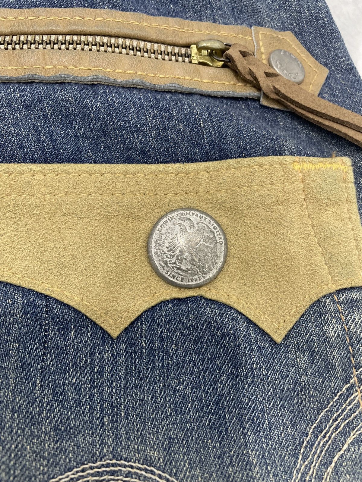 Edwin VINTAGE EDWIN 483XVS VINTAGE SYLE DENIM PANT BORO WIDELEG Size US 34 / EU 50 - 15 Thumbnail