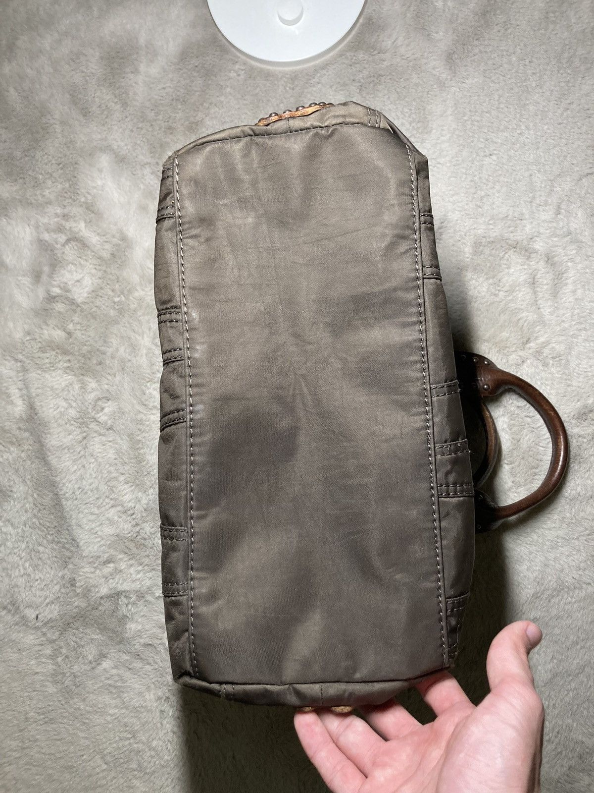 Diesel × Vintage Vintage Diesel Leather Nylon Cargo Bag y2k rare avant garde Size ONE SIZE - 8 Thumbnail