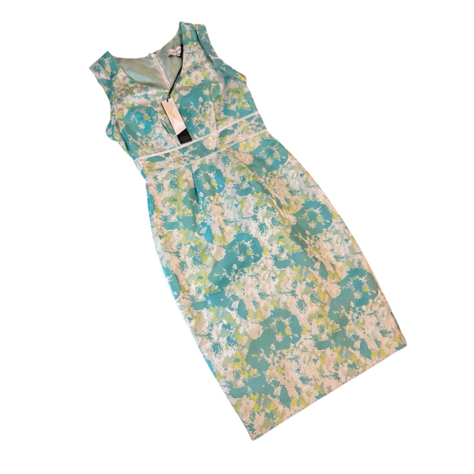 ROKSANDA NWT Roksanda Ilincic Aqua Floral Sheath Dress - Size 8 Size M / US 6-8 / IT 42-44 - 9 Thumbnail