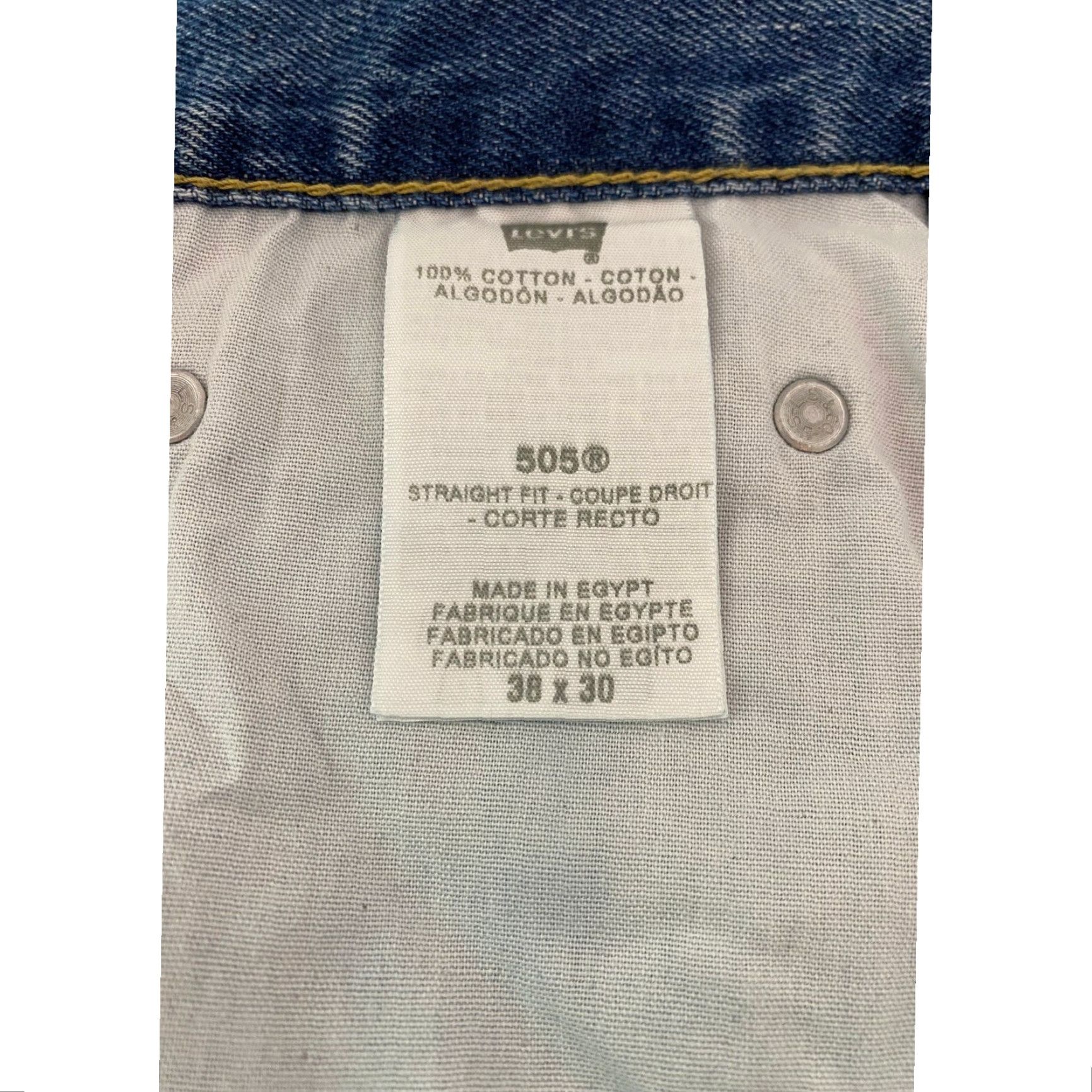 Levi's Levi's 505 Jeans Mens Regular Straight Fit 38x30 Blue Denim Classic Size US 38 / EU 54 - 4 Thumbnail