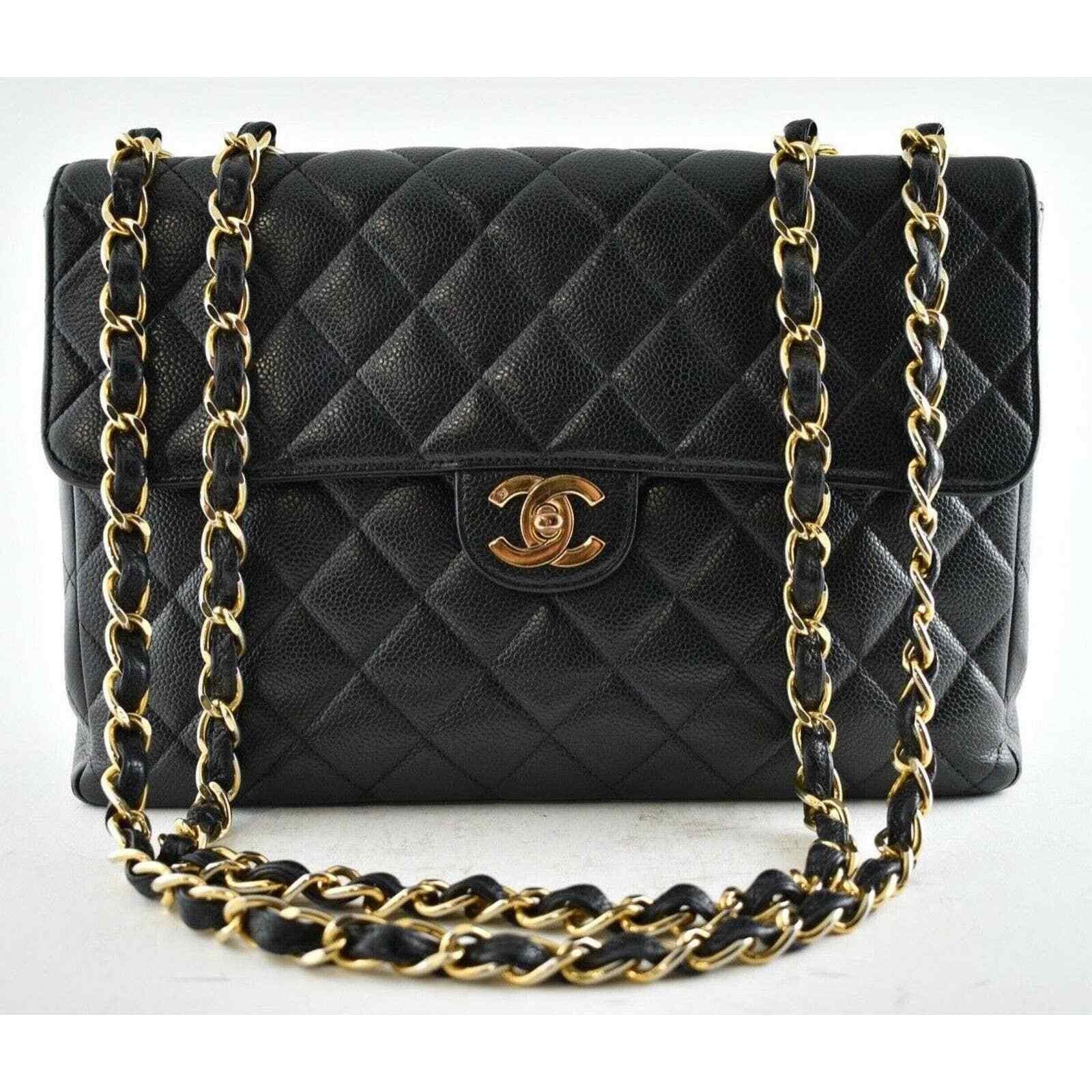 Chanel Chanel Vintage Jumbo Flap CC Logo Shoulder Crossbody Bag Size ONE SIZE - 1 Thumbnail