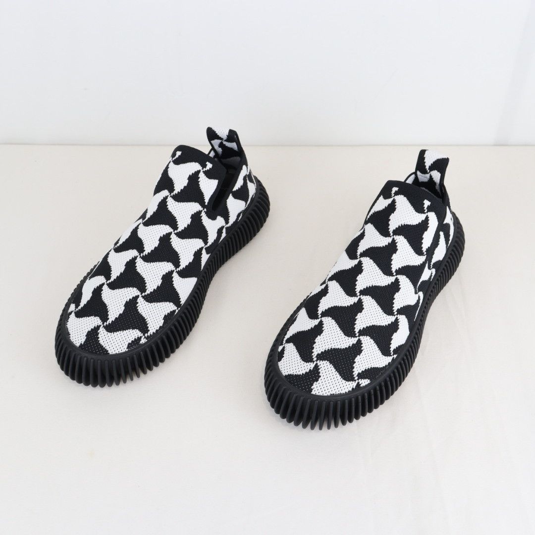 Bottega Veneta o1rshd1 Wavy Triagle Tech Knit Ripple Sneaker in Black Size US 9 / EU 42 - 3 Thumbnail