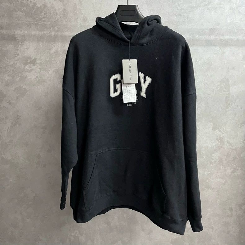 Balenciaga Balenciaga Black monogrammed sweatshirt Size US XS / EU 42 / 0 - 1 Thumbnail