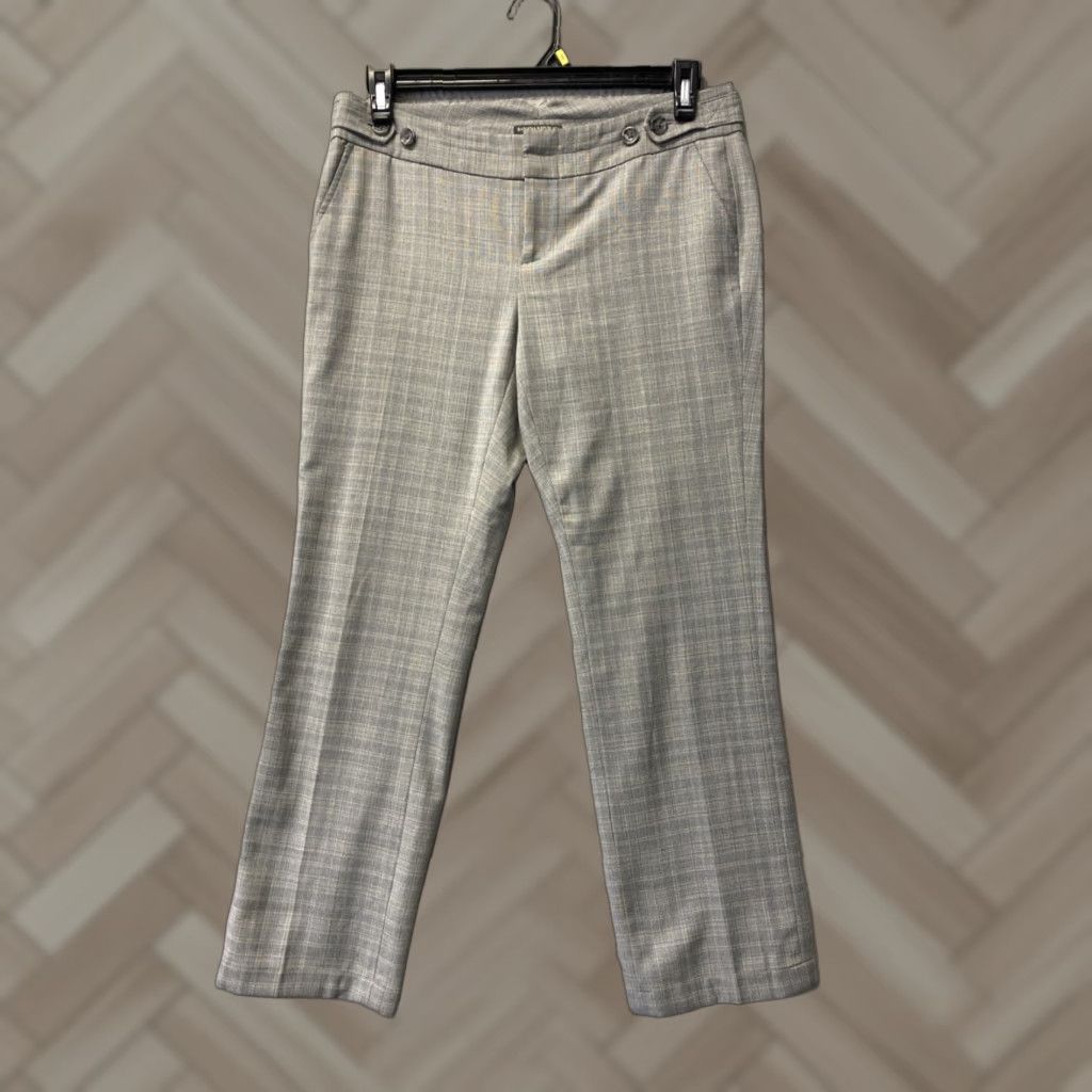 Banana Republic Banana Republic Dress Pants Women’s Size 8 Gray Plaid Check Dress Pants/0331 Size 30" / US 8 / IT 44 - 1 Thumbnail