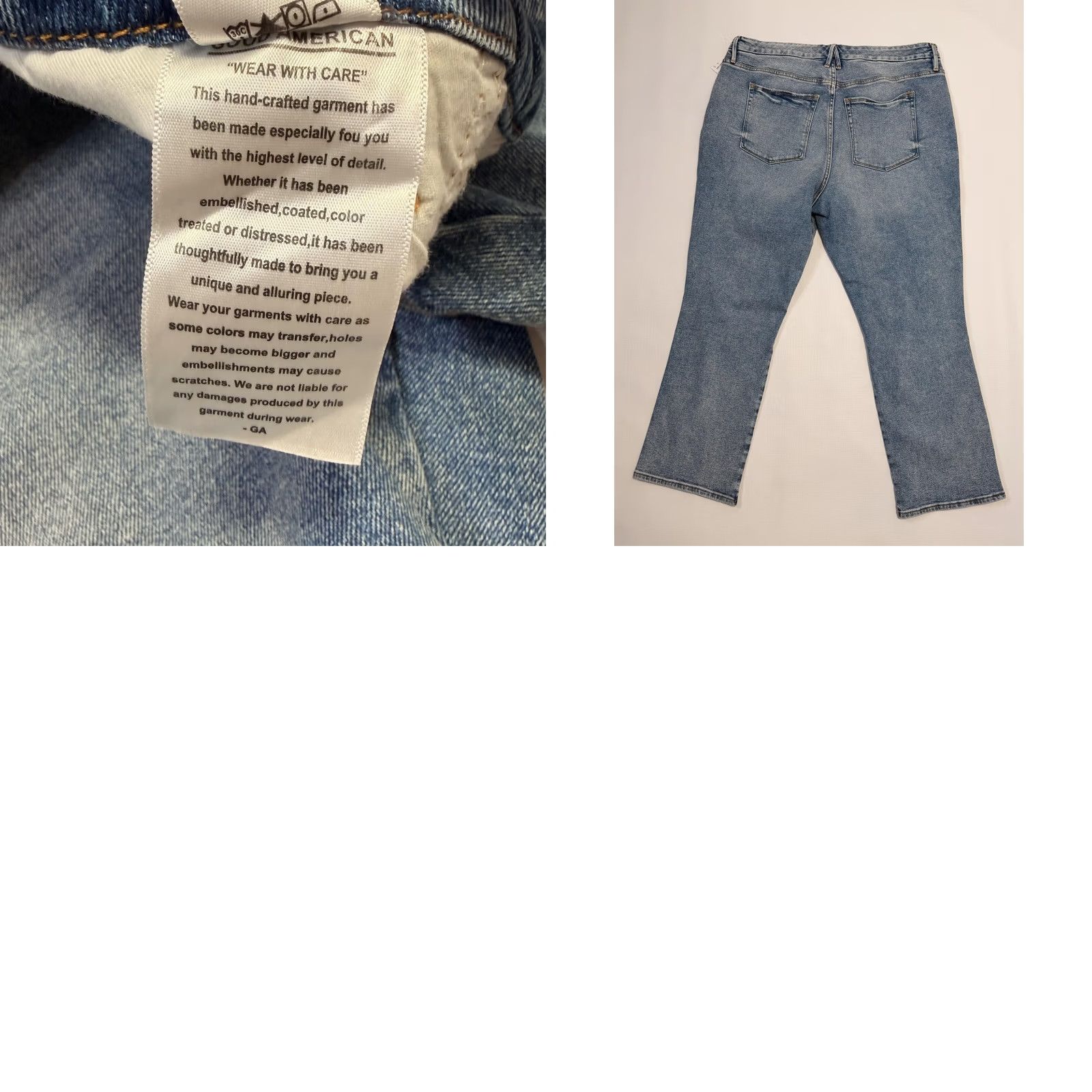 Good American Good American Jeans Womens 16 Blue High Rise Good Curve Straight Distressed Denim Jeans Regular Rise Womens Bursts of Distressed Jeans 16 Boys? Size 38" / US 16 / IT 52 - 9 Thumbnail