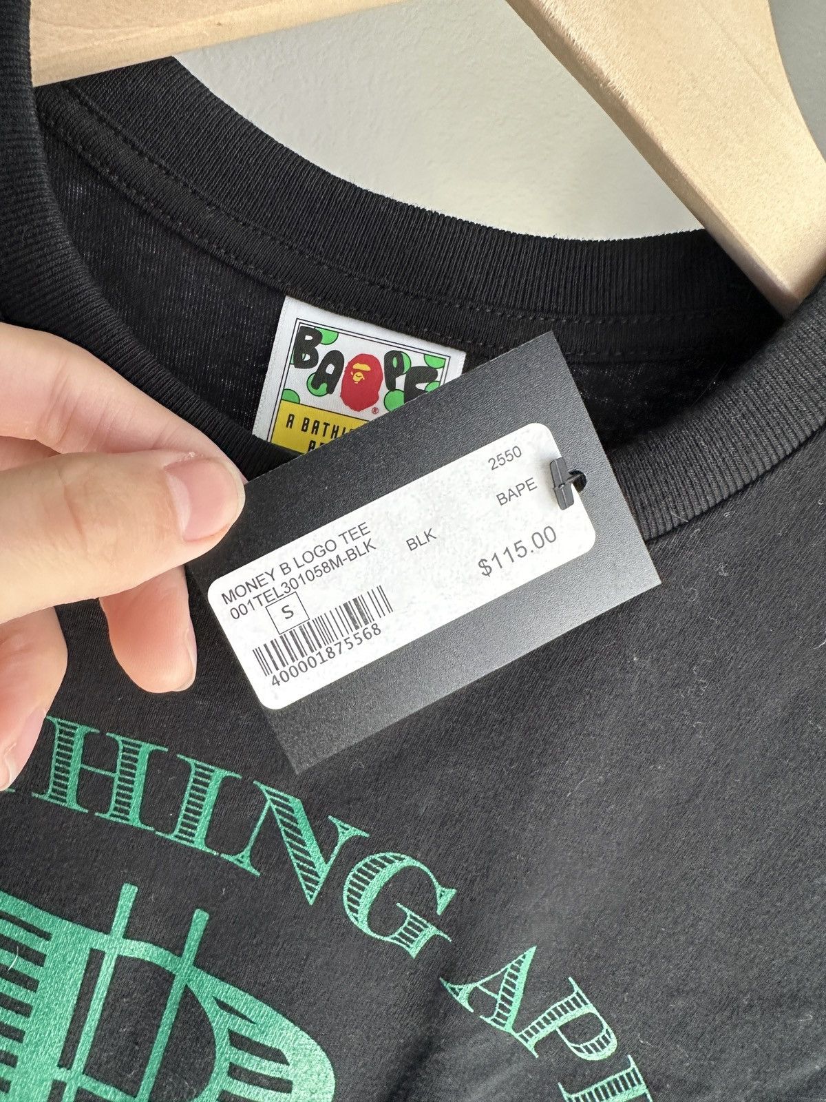 Bape Money B Logo Tee Black Size US S / EU 44-46 / 1 - 8 Thumbnail